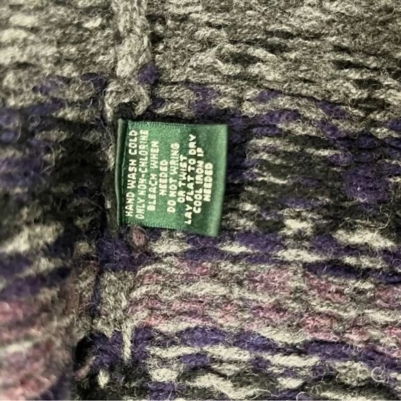 Lauren Ralph Lauren Women’s Lambswool Sweater Vest Shawl Collar Southwes… - Picture 14 of 15